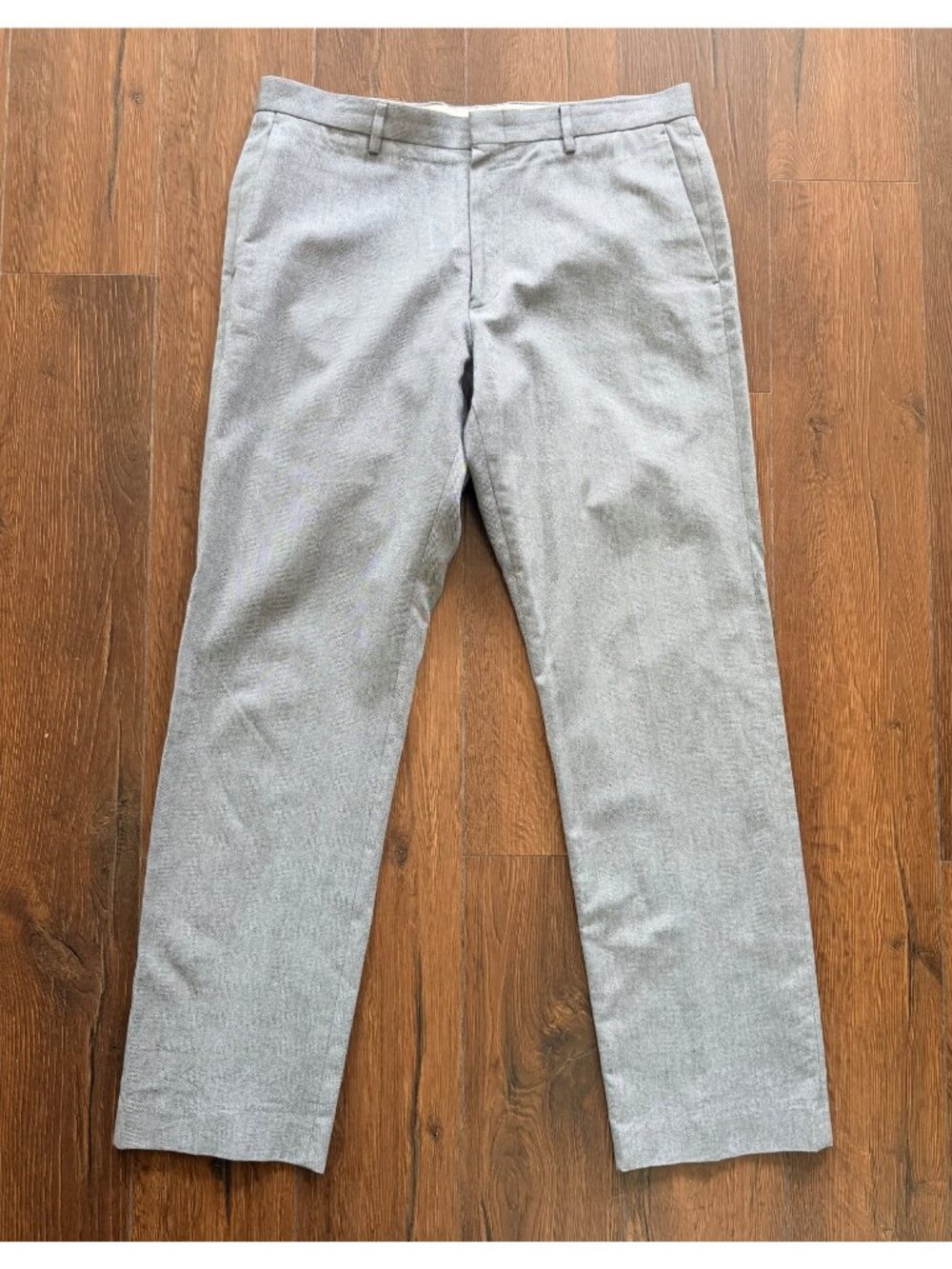 J Crew Ludlow Classic Gray Flat-Front Dress Pants Men W34 L 32 Italy